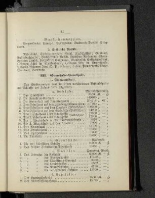 III. Gemeinde-Haushalt.