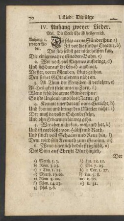 IV. [VI.] Anhang zweyer Lieder