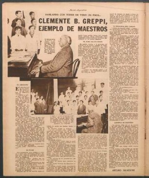 Clemente B. Greppi, ejemplo de maestros : Hablando con todos de todo un poco...