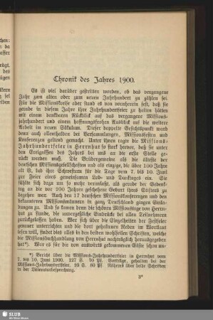 Chronik des Jahres 1900