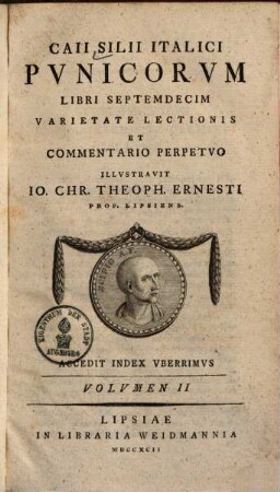 Caii Silii Italici Pvnicorvm Libri Septemdecim, 2