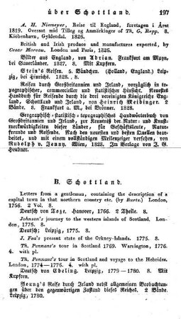 B. Ueber Schottland