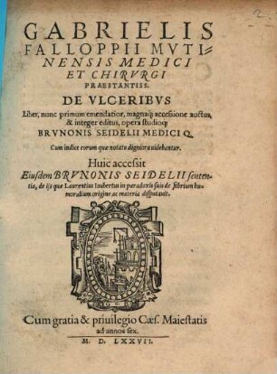 De Ulceribus liber