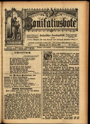 Erste Ausgabe vom Sonntag, den 22. Februar 1903.