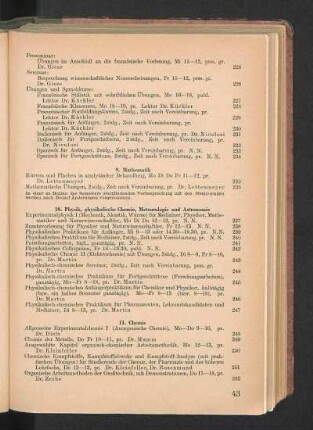 10. Physik, physikalische Chemie, Meteorologie und Astronomie