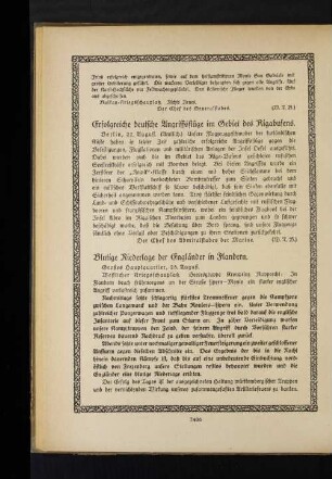 Blutige Niederlage der Engländer in Flandern.