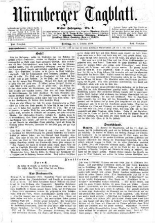 Nürnberger Tagblatt. 1869,10/12 = Jg. 1