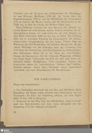 Der Kapellenberg