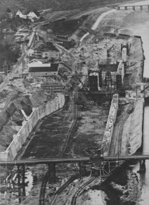 Schleusenbaustelle Hessigheim/Neckar