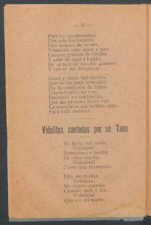 Vidalitas cantadas por un tano