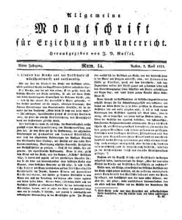 Einheit in der Kirche und der Volkschule ist wünschenswerth und nothwendig