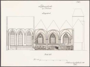 Liebfrauenkirche, Bremen Ausbau: Längsschnitt 1:100