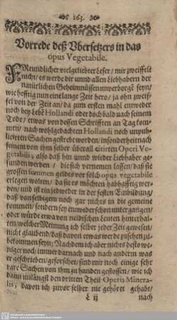 Vorrede deß Ubersetzers in das opus Vegetabile.