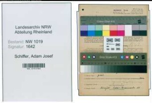 Entnazifizierung Adam Josef Schiffer , geb. 25.12.1903 (Dachdecker)