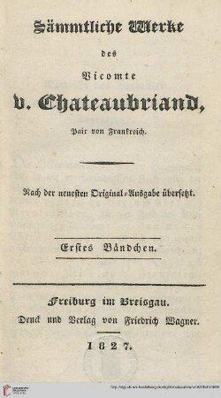 Band 1: Tagebuch einer Reise von Paris nach Jerusalem, und von Jerusalem zurück nach Paris