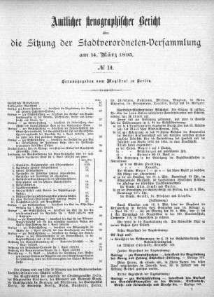 No. 10, 14. März 1895