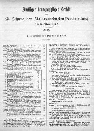 No. 10, 14. März 1895