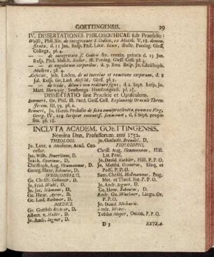 Incluta Academ. Goettingensis. - Incluta Academ. Helmstadiensis.