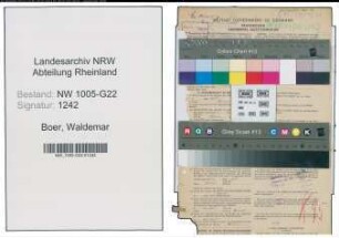 Entnazifizierung Waldemar Boer , geb. 22.04.1907 (Kellner)