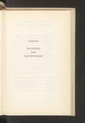 Anhang Dichtung der Naturvölker