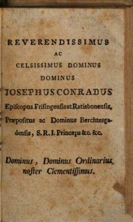 Status ecclesiasticus Dioecesis Ratisbonensis. 1793