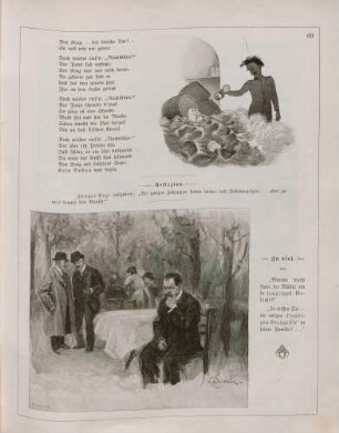 "Der bestrafte Schenkkellner" "Zu viel"
