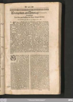 Evangelium am Sonntage Trinitatis. Vorstellend