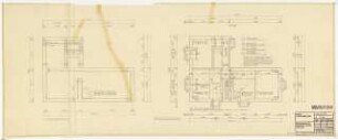 Wohnhaus Mildenberger, Hochberg: Fundamentplan, Grundriss Kellergeschoss 1:50