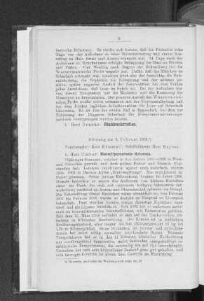 Sitzung am 9. Februar 1909.