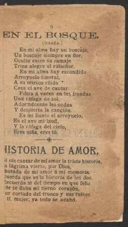 En el Bosque. : (Danza.)
