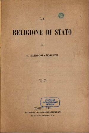 La religione di stato