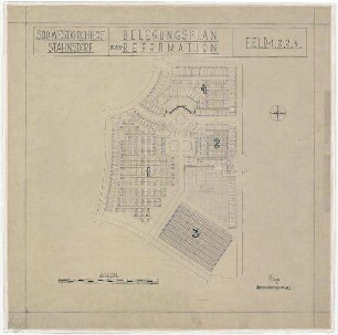 Belegungspläne Reformationsgemeinde (kartoniert) Südwestkirchhof Stahnsdorf - Feld 1-4