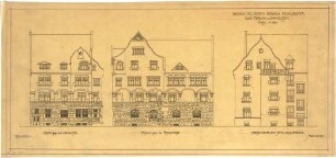Billing, Hermann; Karlsruhe, Hirschstr. 101 a / Vorholzstr.; Haus Kohlbecker - Fassaden (Ansichten)