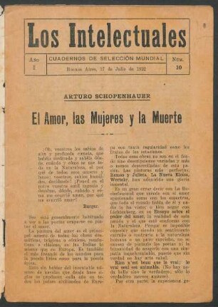 1922001000: El amor, las mujeres y la muerte