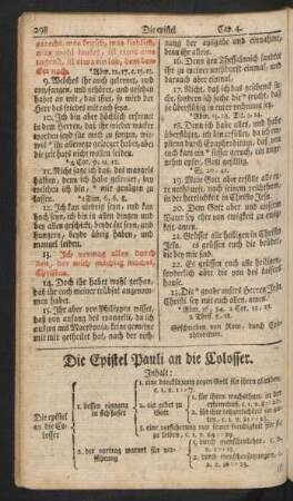 Die Epistel Pauli an die Colosser.