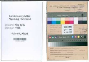 Entnazifizierung Albert Kahnert , geb. 16.12.1903 (Betriebsleiter)