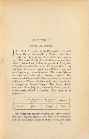 A life of Joseph Hall, Bishop of Exeter and Norwich, by the Rev. George Lewis