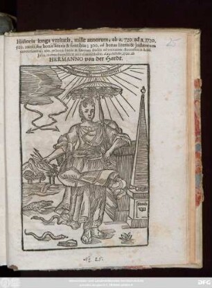 Historia longa veritatis, mille annorum, ab a. 720. ad a. 1720. 500. annis sine bonis literis & fontibus; 300. ad bonas literas & judæorum conversionem; 200. in bonis literis & fontium studiis ad veritatem : Recensita in Acad. Julia, in exordio publicæ recensionis Hoseæ, d. 14. Octobr. 1720. ab Hermanno von der Hardt
