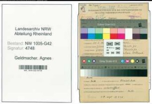 Entnazifizierung Agnes Geldmacher , geb. 21.01.1915 ()
