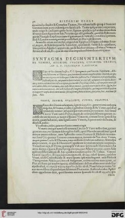 Syntagma decimvmtertivm de Venere, Adonide, Vvlcano, Cvpidine, Gratiis [...]