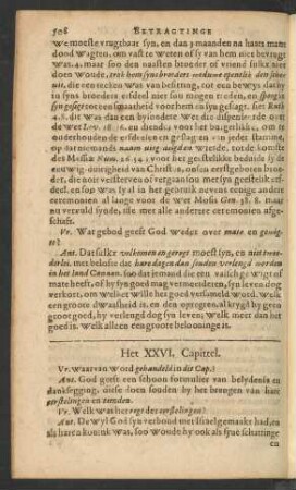 Het XXVI. Capittel