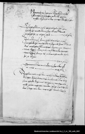 Instruktion für Johann Witschive für eine Gesandtschaft nach Frankfurt