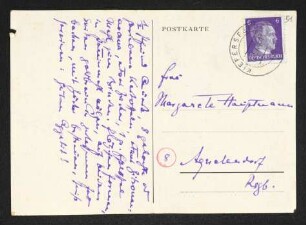 Brief von Hans von Hülsen an Margarete Hauptmann