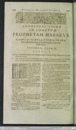 Conciones Sacrae In Sanctum Prophetam Habakuk