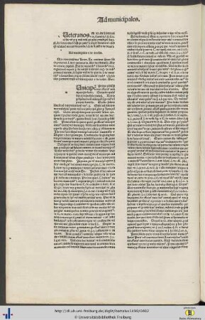 Ad municipales et de incolis