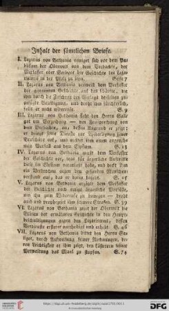 Inhalt der saemtlichen Briefe
