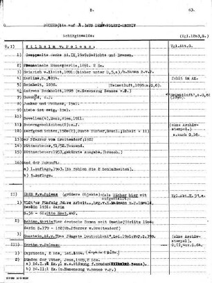 O: Im Archiv zurückbehaltene Bücher