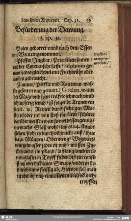 Befürderung der Dawung. Cap. 32