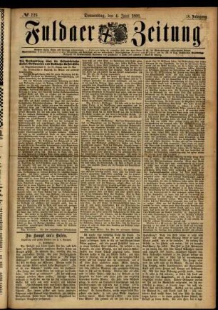 Ausgabe vom Donnerstag, den 04. Juni 1891.