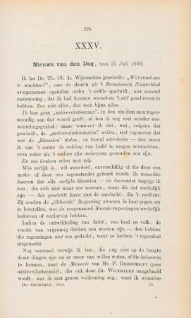 XXXV. Nieuws van den dag, van 25 Juli 1889